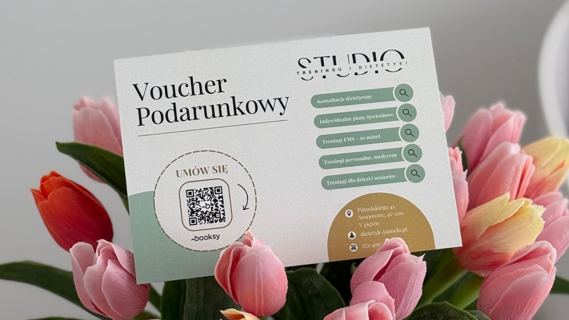 Voucher podarunkowy na trening i dietetykę – Studio Pamela Nawrot, Sosnowiec